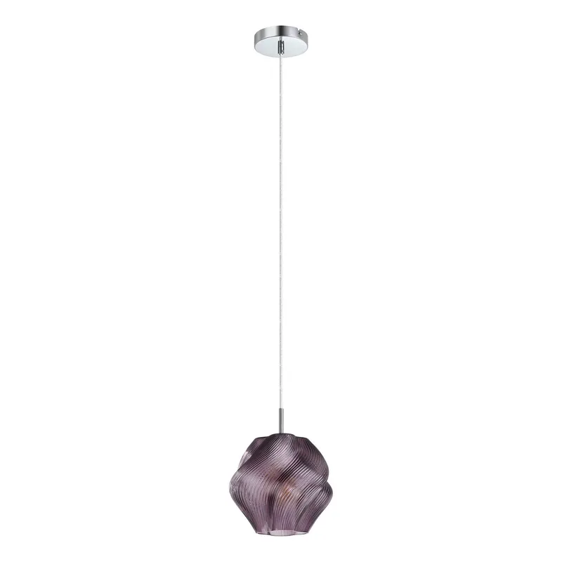 Hanglamp Meliciano, paars, glas, Ø 22 cm, E27 by EGLO in Purple, Chrome – product photo
