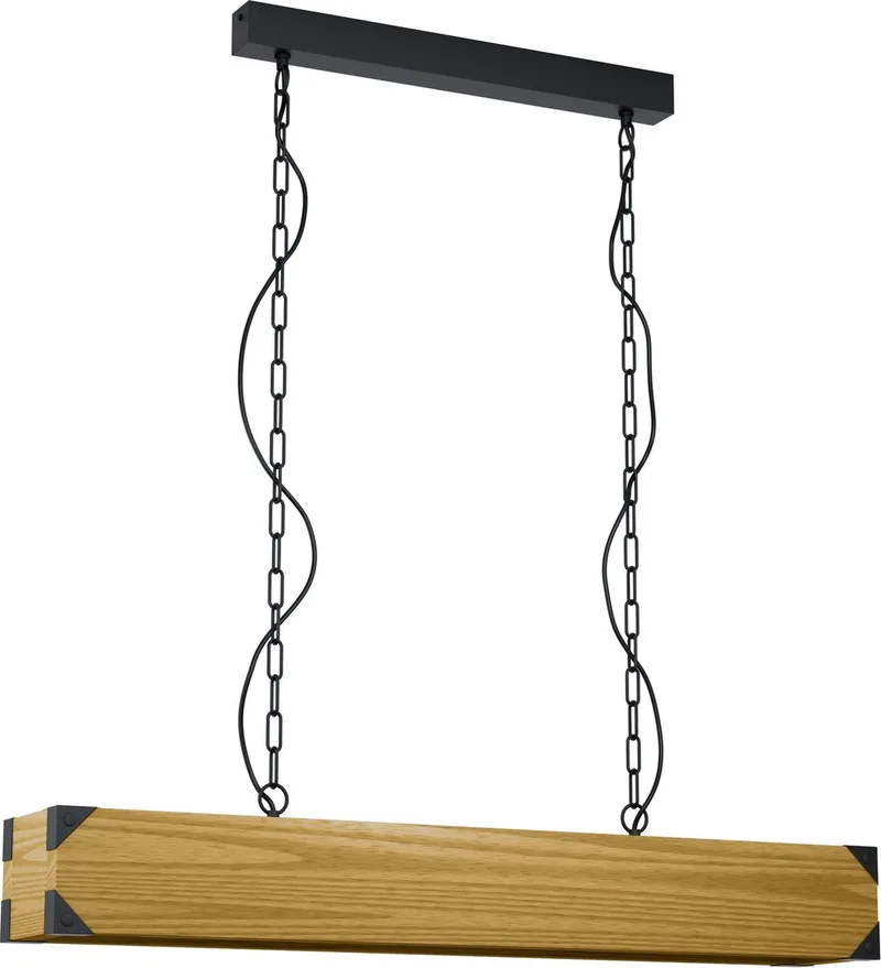 Harborough Hanglamp - 4 lichts - E27 van EGLO in Zwart – productfoto