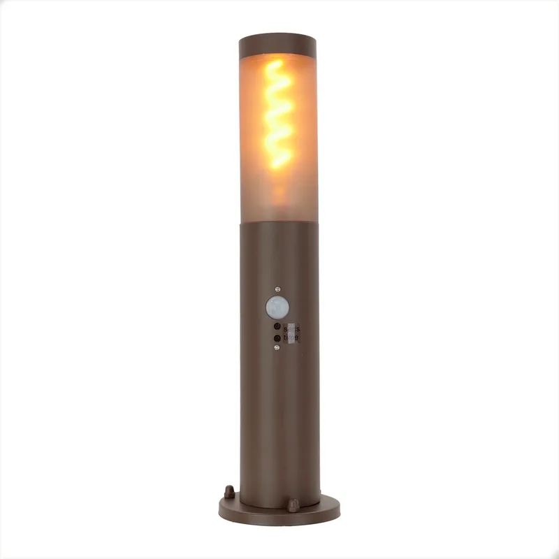 Helsinki Sokkellamp - Staande lamp Buiten - Sensor - E27 - 45 cm van EGLO in Bruin – productfoto