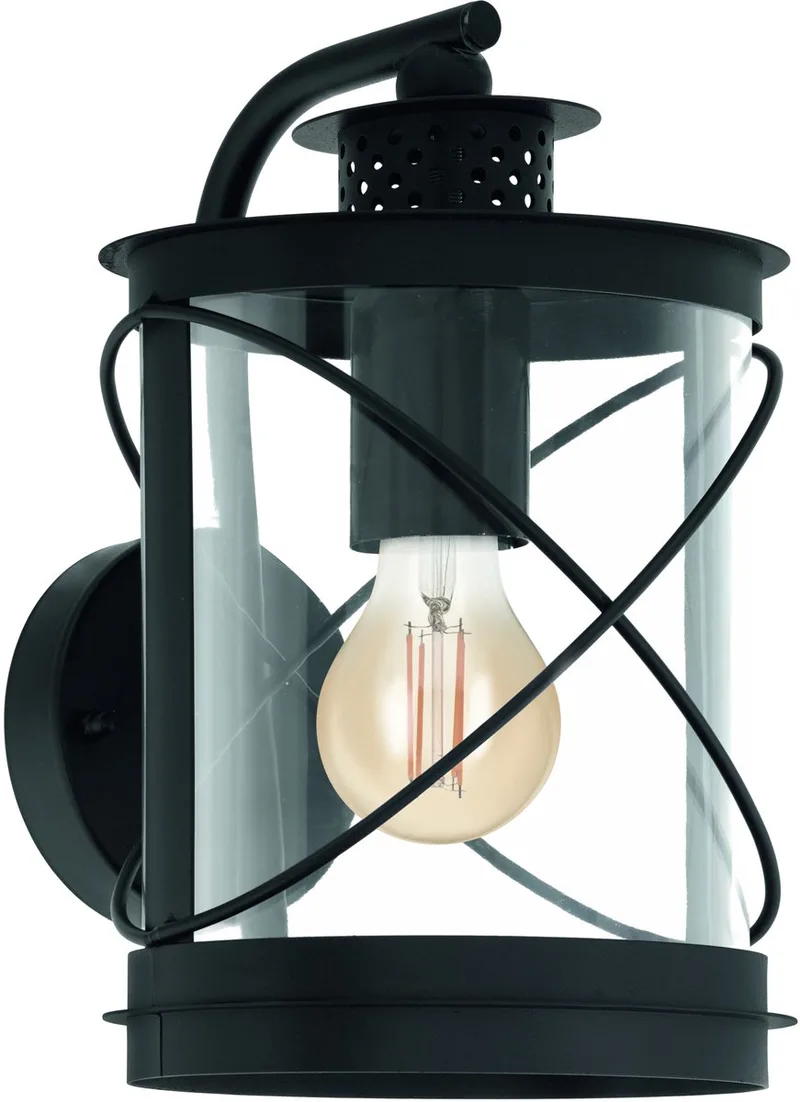 Hilburn Wandlamp Buiten - E27 - 28 cm van EGLO in Zwart – productfoto