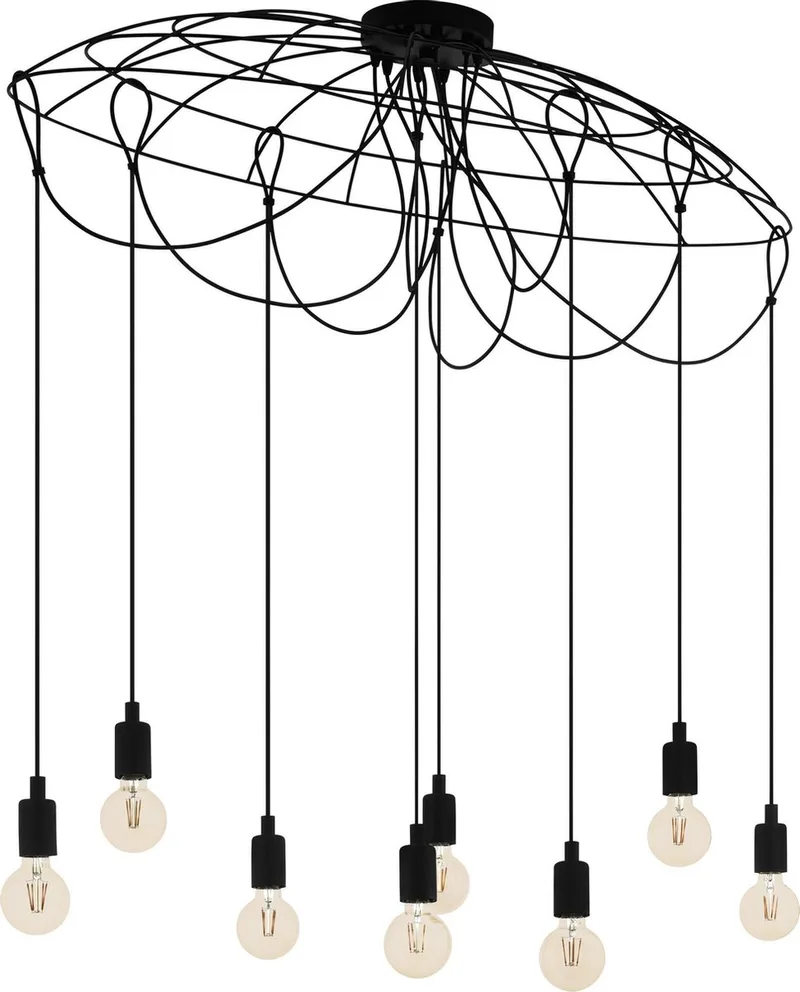 Hogsmill Hanglamp - E27 - 115,5 cm van EGLO in Zwart – productfoto