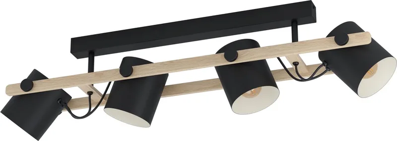 Hornwood Plafondlamp - E27 - 100 cm - Zwart/Crème/Bruin fra EGLO i Sort – produktbillede