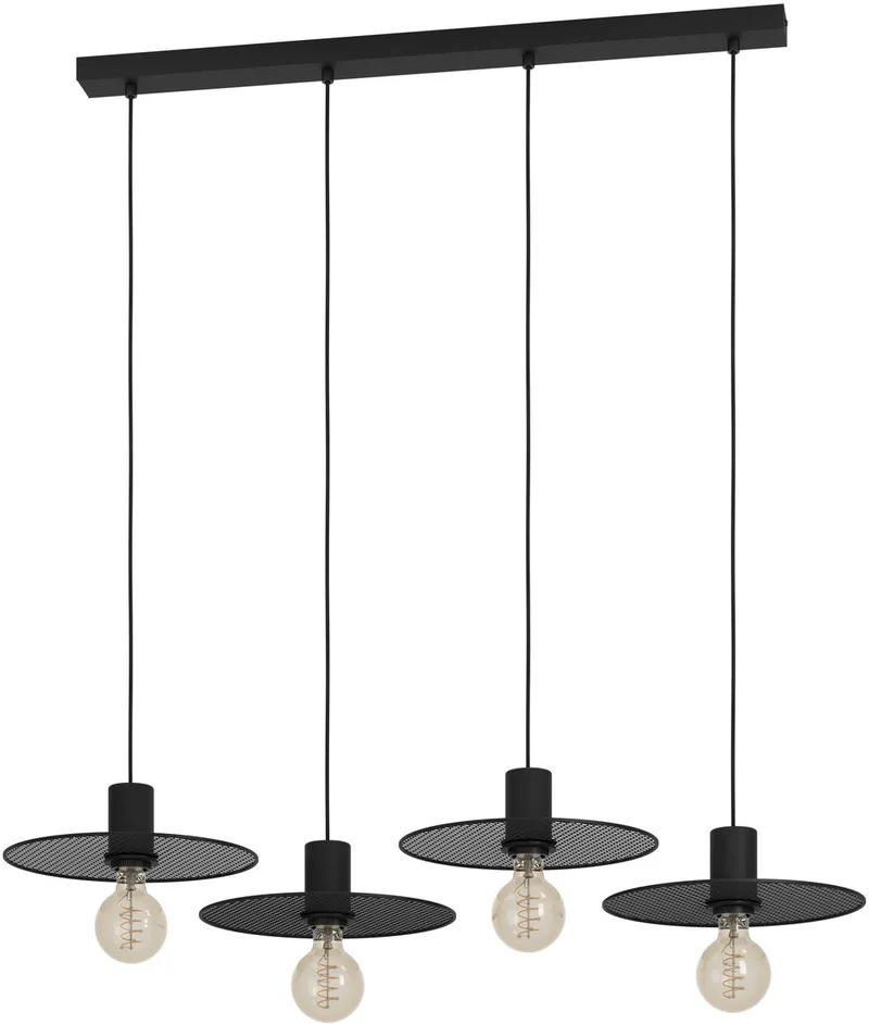 Ikeston Hanglamp - E27 - 98 cm - industrieel - Staal fra EGLO i Sort – produktbillede
