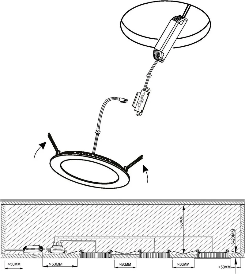 Inbouwlamp Eglo Fueva 1 - set van 3 de EGLO en Blanc – photo produit