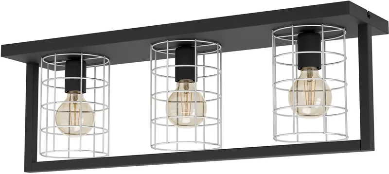 Jubily Plafondlamp - 77 cm - E27 - Staal - Industrieel fra EGLO i Sort – produktbillede
