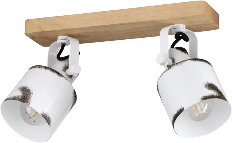 Kilburn Spot - E27 - 36 cm - Bruin | Wit - Staal de EGLO en Blanc – photo produit