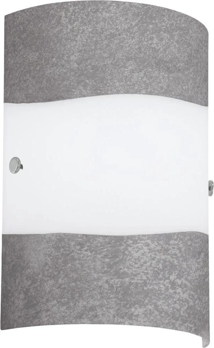Lagonia - Wandlamp - 1 Lichts - Grijs, Wit de EGLO en Nikkel-Mat – photo produit