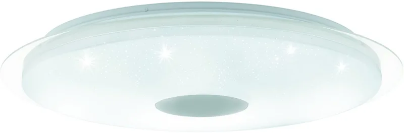 Lanciano Plafondlamp - LED - Ø 66 cm - Wit/Zilver - Dimbaar från EGLO i Vit – produktbild