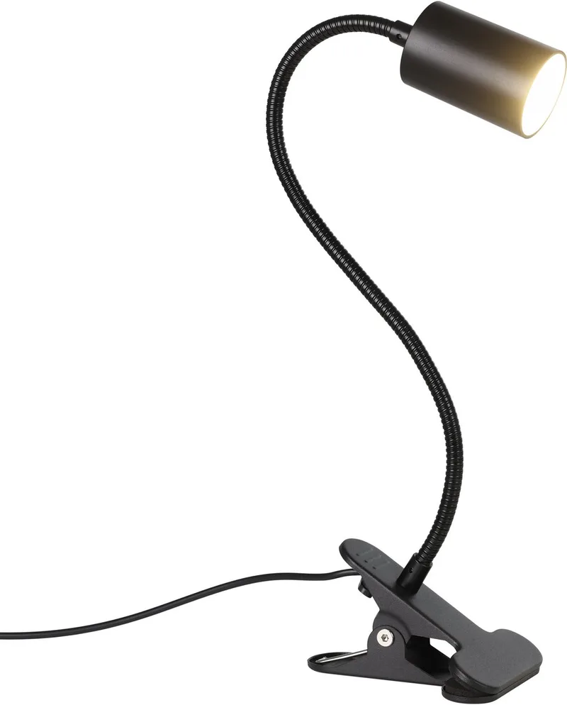 Lardaro Klemspot - Bureaulamp - Klemlamp - Leeslamp - LED - 35,5 cm de EGLO en Noir – photo produit