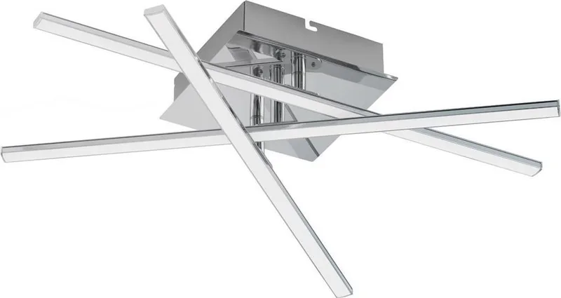 Lasana 1 - Wand/Plafondlamp - 1 Lichts - Wit von EGLO in Chrom – Produktfoto