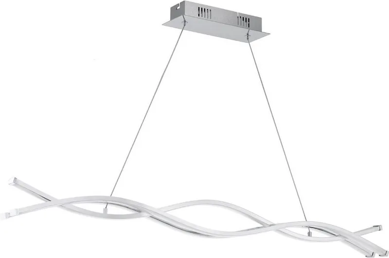 Lasana 2 - Hanglamp - 3 Lichts - Wit van EGLO in Chroom – productfoto