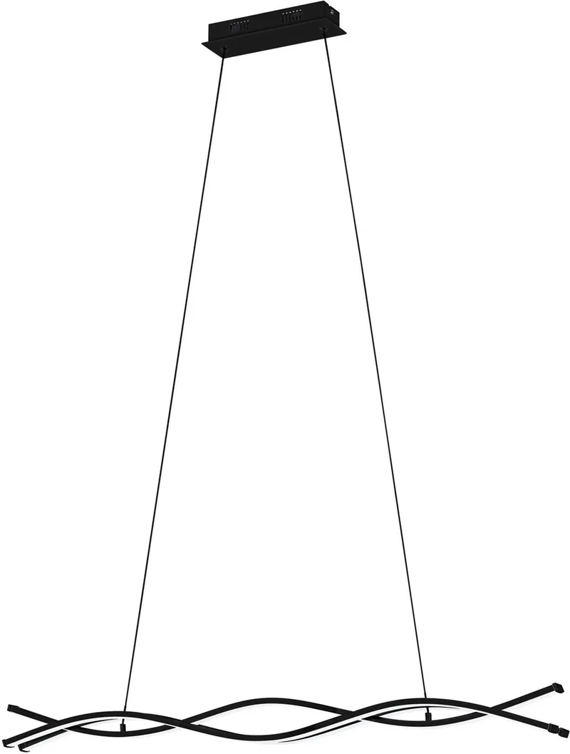 Lasana 3 Hanglamp - LED - 98.5 cm - Zwart/Wit de EGLO en Noir – photo produit