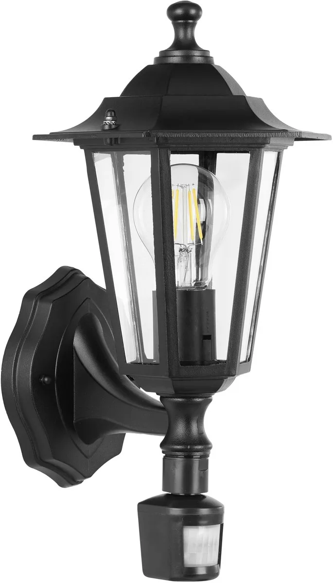 Laterna 4 Wandlamp - Voor buiten - Bewegingssensor de EGLO en Noir – photo produit