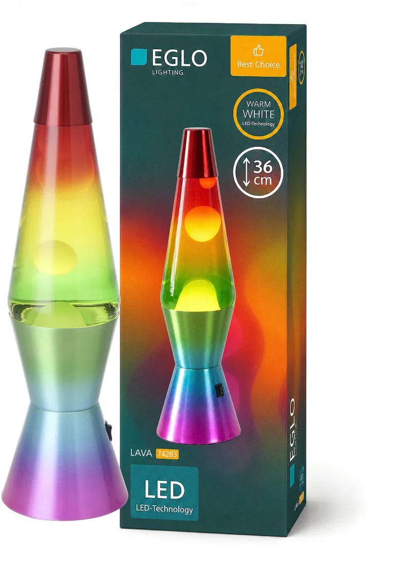 Lava Lavalamp - LED - 36 cm - Tafellamp by EGLO in Regenboog – product photo