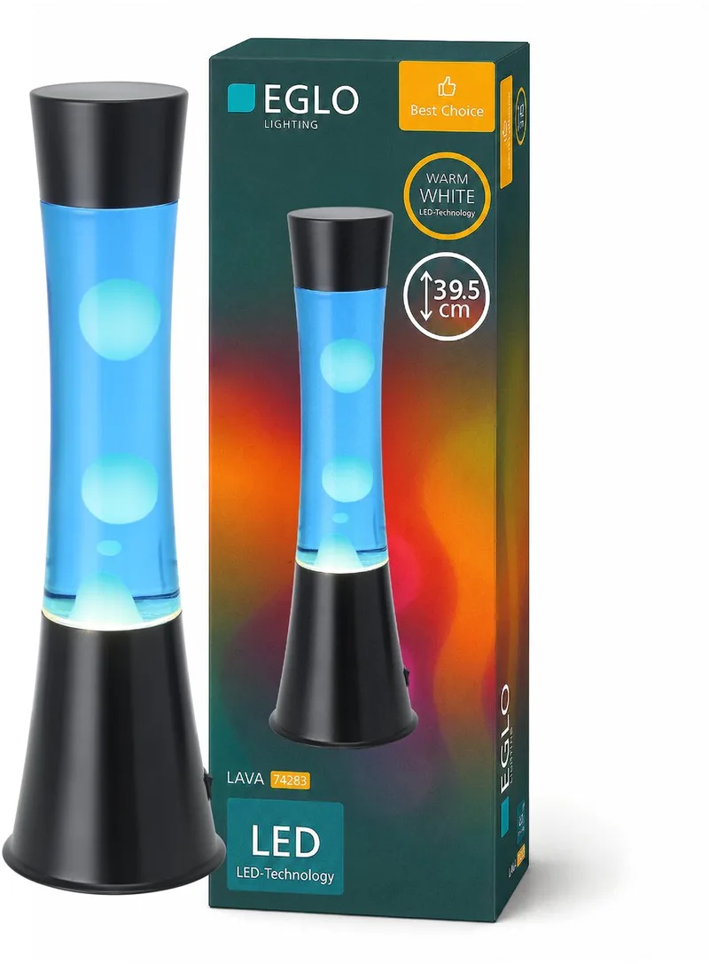 LAVA TISCHLAMPE H395 3000K SCHWARZBLAUWEISS von EGLO in Schwarz – Produktfoto