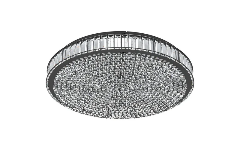 LED Deckenleuchte Balparda, Leuchtmittel inklusive, Deckenleuchte Kristall Deckenlampe aus schwarzem Metall und Glas Ø60cm von EGLO – Produktfoto 1 von 4