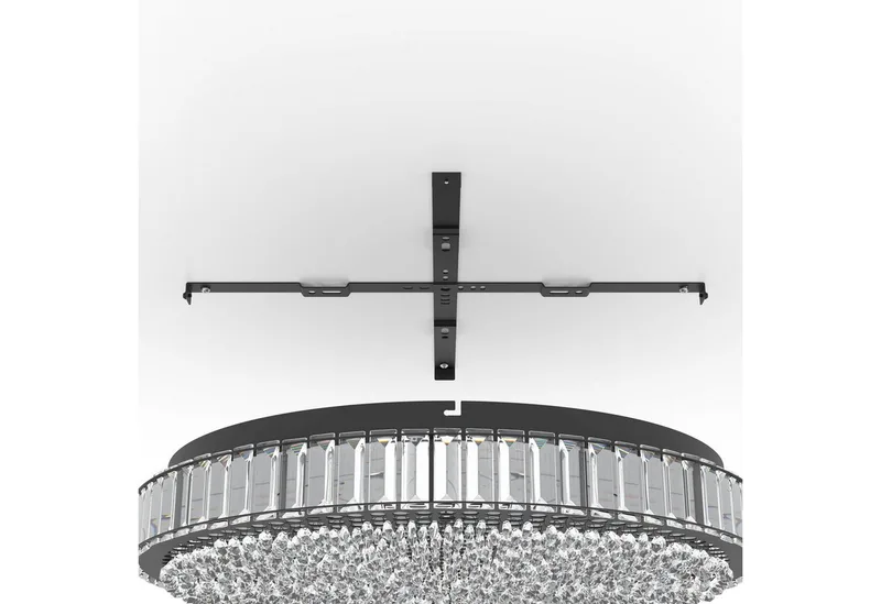 LED Deckenleuchte Balparda, Leuchtmittel inklusive, Deckenleuchte Kristall Deckenlampe aus schwarzem Metall und Glas Ø60cm von EGLO – Produktfoto 4 von 4