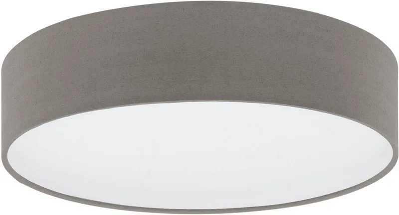 LED Deckenleuchte Deckenlampe Anadia, Lampe aus Stoff, Ø38cm, Textilschirm, ohne Leuchtmittel, Stahl und Textil, Wohnzimmerlampe, Schlafzimmerlampe, Stoffschirm de EGLO en Gris – photo produit
