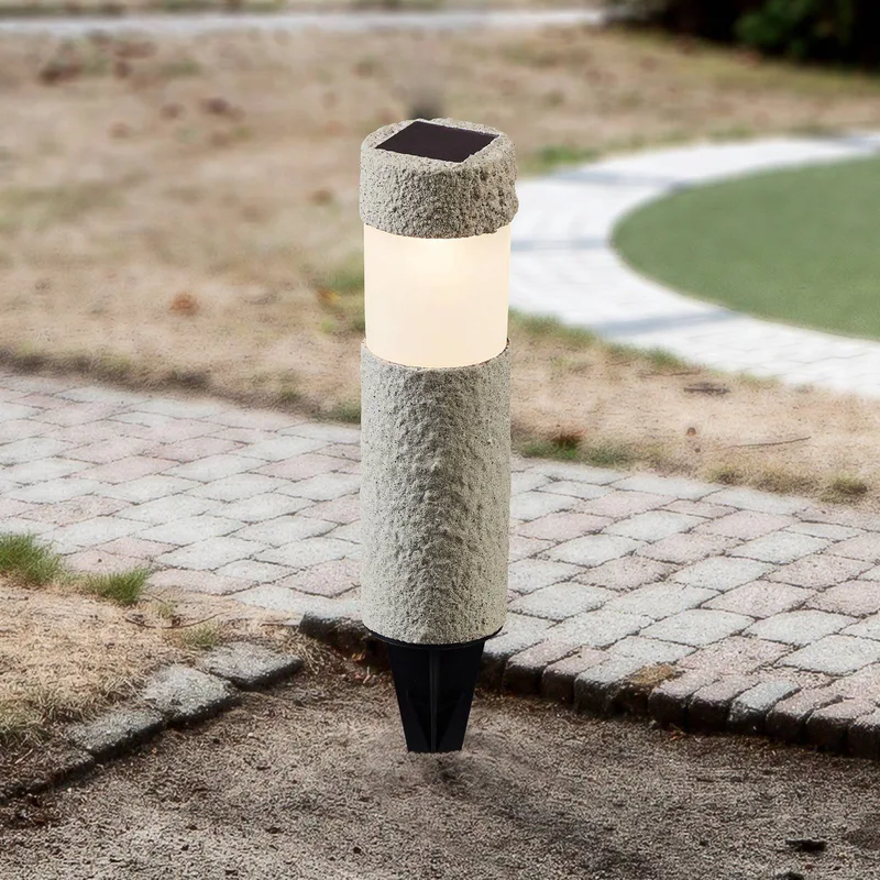 LED grondspies lamp Mino, grijs, IP44 by EGLO in Grey, Gesatineerd – product photo
