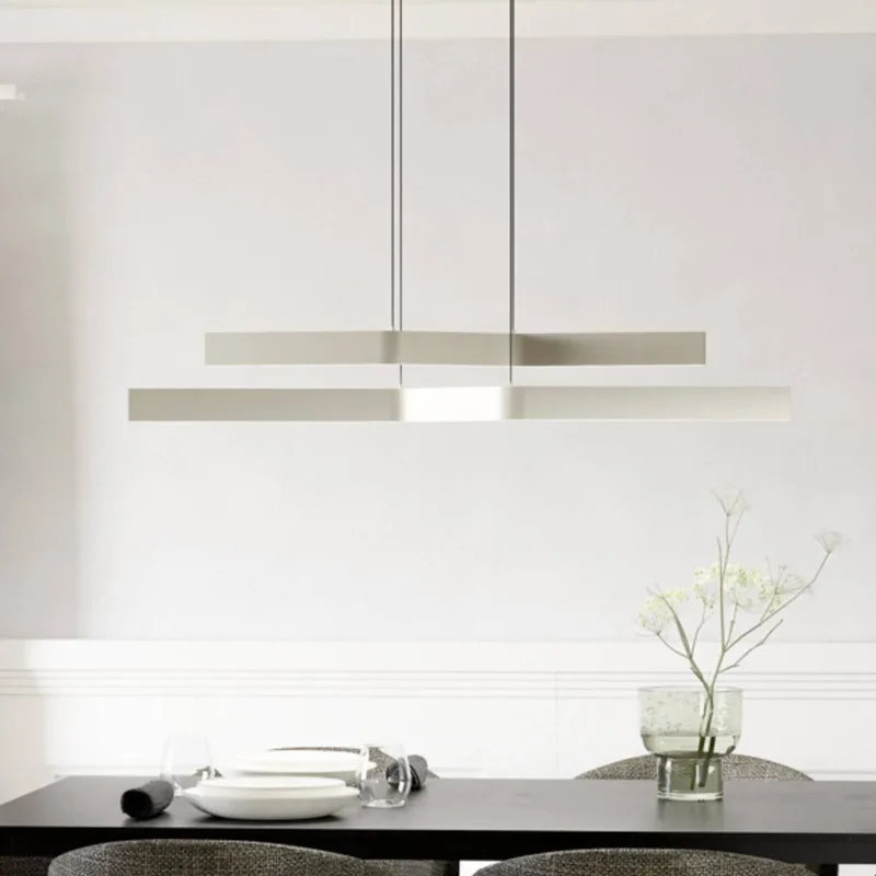 LED hanglamp PLAYITAS, nikkel, 120 cm, 2-lamps, CCT de EGLO en Mat nikkel – photo produit