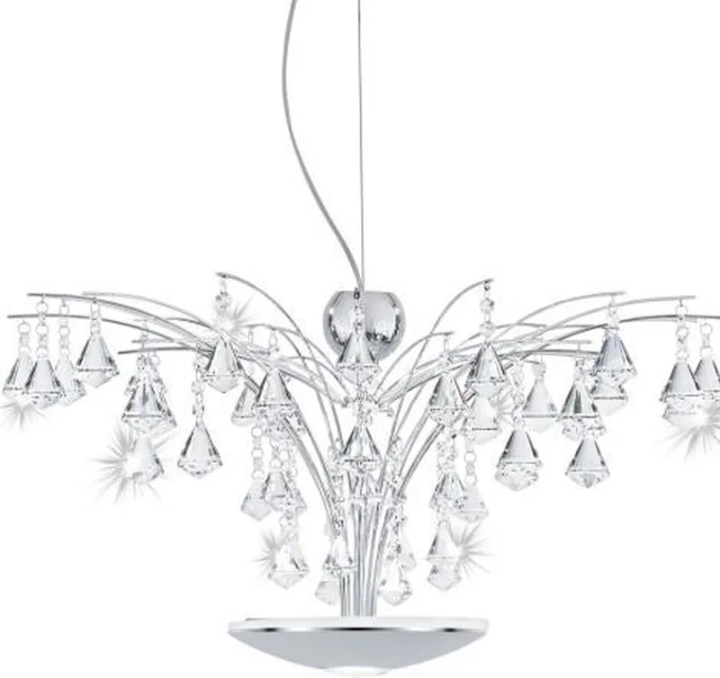 LED kroonluchter MIRAMAS LED / 16,8W + 6W by EGLO in Transparent, White – product photo