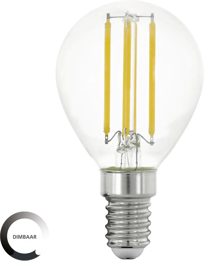 LED Lamp - E14 - Ø 4.5 cm - Helder - 806 lumen - 2700K - Dimbaar de EGLO – photo produit
