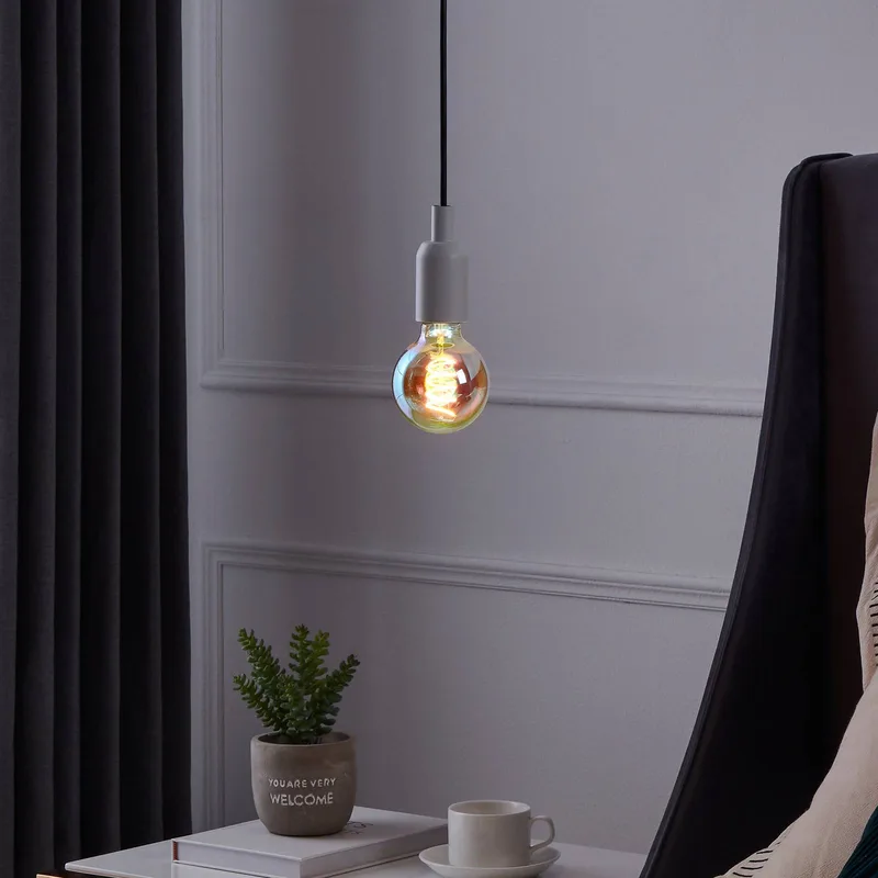 LED lamp E27 4W G80 2000K filament dim van EGLO in Iriserend – productfoto