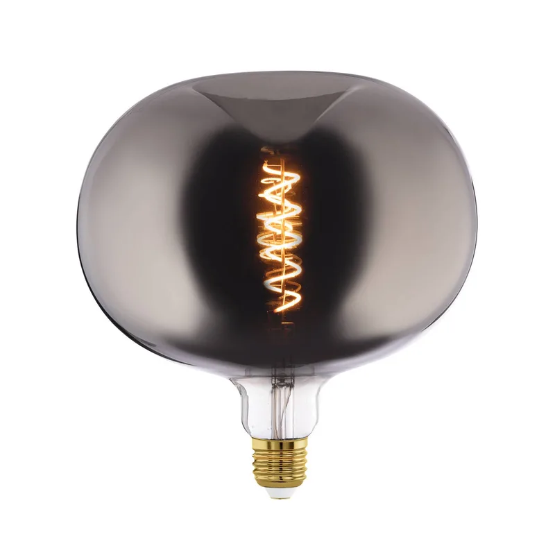 LED lamp E27 4W Groot formaat appelvorm filament chroom van EGLO – productfoto