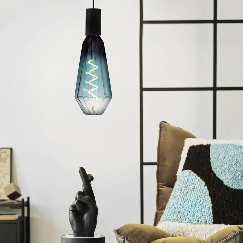 LED lamp E27 4W T100 2.000K filament dimbaar de EGLO en Bleu – photo produit