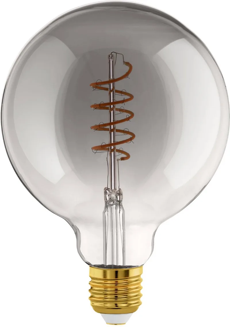 LED Lamp - E27 - Ø 12,5 cm - G125 - Smoke - 2000K - Dimbaar från EGLO – produktbild