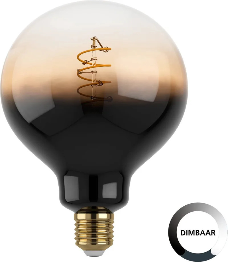 LED Lamp - E27 - Ø 12,5 cm - G125 - Zandkleur - 1700K - Dimbaar de EGLO – photo produit