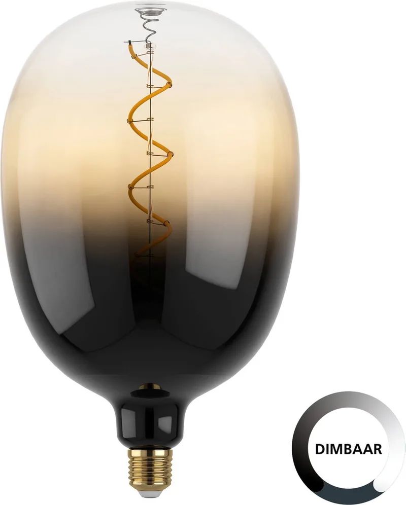 LED Lamp - E27 - Ø 18 cm - T180 - Zandkleur - 1700K - Dimbaar fra EGLO – produktbillede