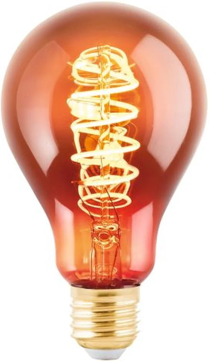LED-lampa E27 filament 4 W 2 000 K koppar ångad från EGLO – produktbild