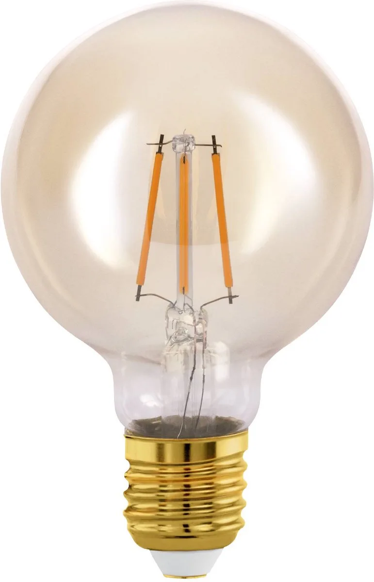 LED Lamp - E27 - Ø 8 cm - Amber - 2200K - 350 lumen van EGLO – productfoto