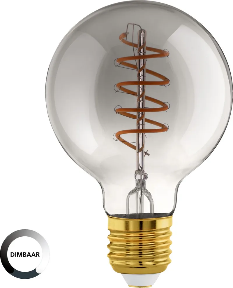 LED-Lampe G95 Globe 4W820 100 lumen smoke dimmable E27 von EGLO – Produktfoto