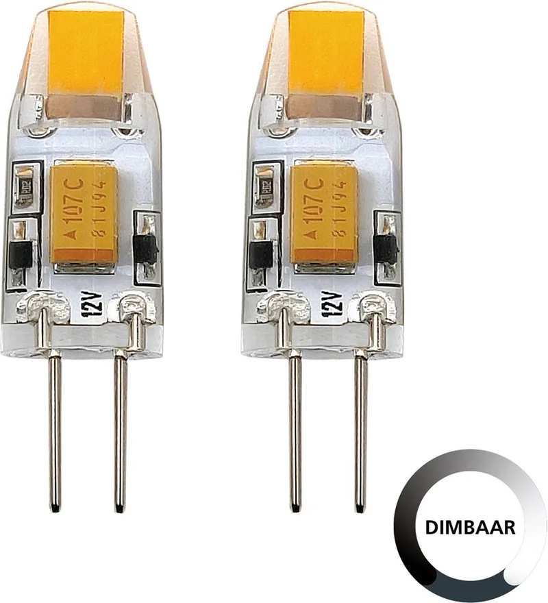 LED Lamp set 2 stuks - G4 - 3,1 cm - Dimbaar - 1,2W - 2700K fra EGLO – produktbillede