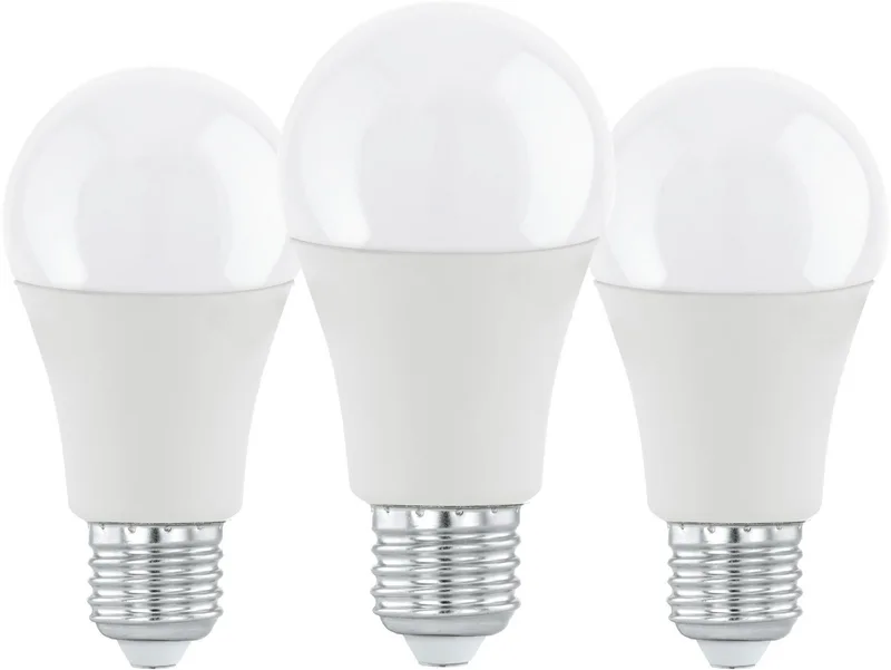 LED-Leuchtmittel LM_LED_E27 Leuchtmittel - E27 - 3X11,5W - IP20, E27, 1 St., Warmweiß, Glühbirne, 3er Set, L11 x Ø6 cm von EGLO in Weiß – Produktfoto
