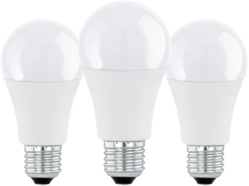 LED-Leuchtmittel LM_LED_E27 Leuchtmittel - E27 - 3X8W - IP20, E27, 1 St., Neutralweiß, Glühbirne, 3er Set, L10,7 x Ø6 cm fra EGLO i Hvid – produktbillede 1 af 2