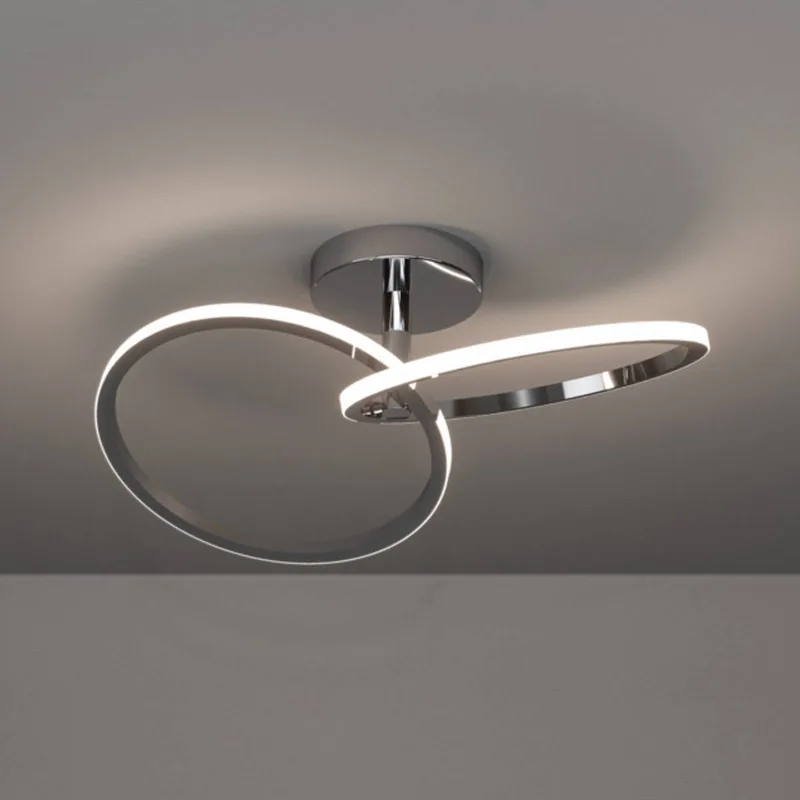 LED plafondlamp CONGIUNTI, chroomkleurig, 47 x 28 cm, CCT från EGLO i Krom, Vit – produktbild