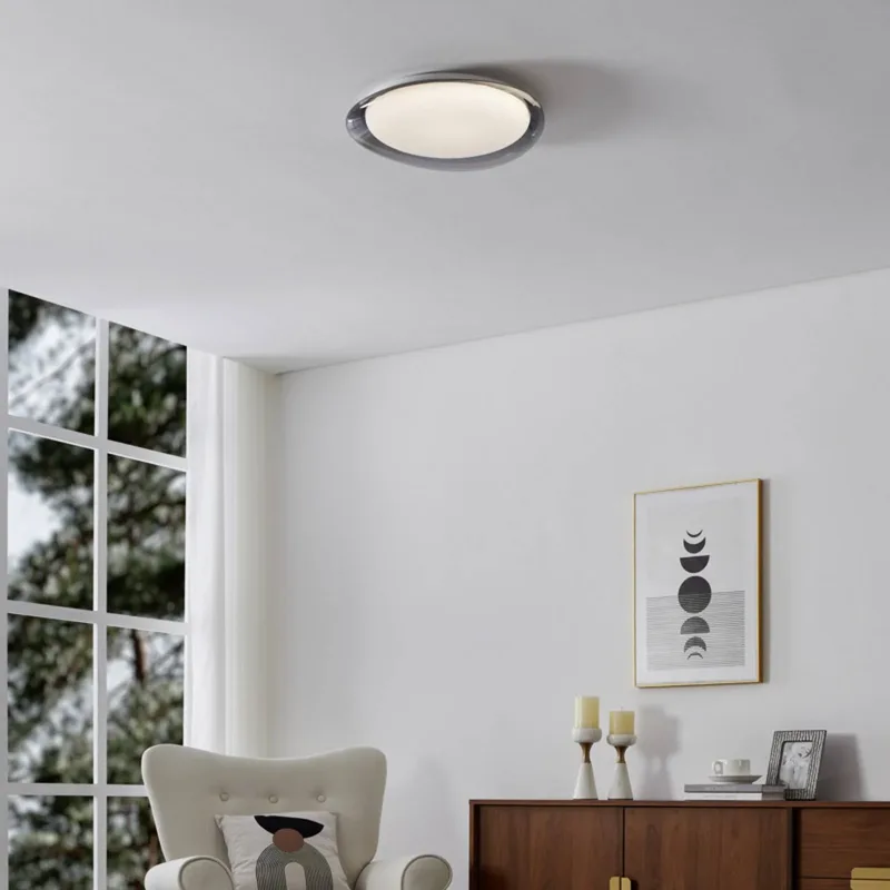 LED plafondlamp CONISTARINO, rookgrijs, Ø 40 cm, CCT by EGLO in Rookgrijs-transparant, White – product photo