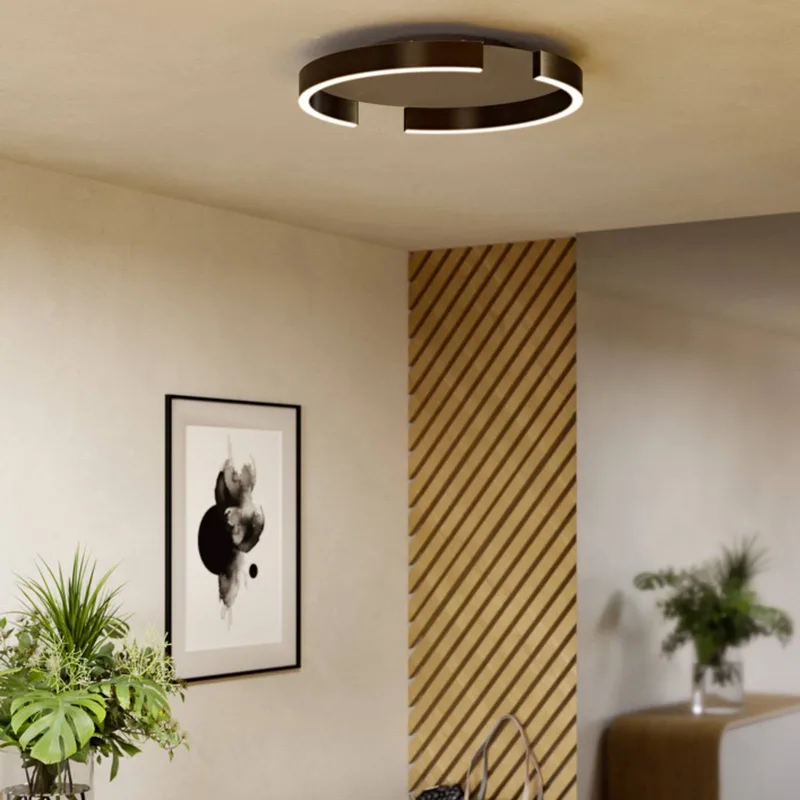 LED plafondlamp COPERTINO, brons, Ø 45 cm, metaal, CCT fra EGLO i Bronze, Beige – produktbillede