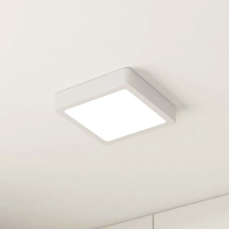 LED plafondlamp Fueva 5 IP44 3000K 16x16cm de EGLO en Blanc – photo produit