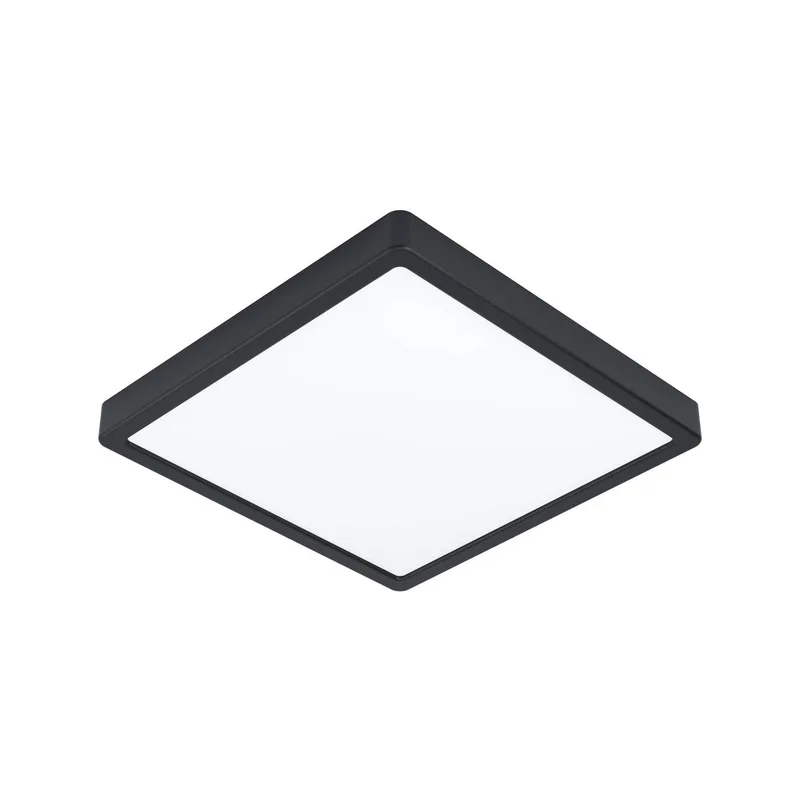 LED plafondlamp Fueva 5 IP44 840 zwart 28,5x28,5 de EGLO en Noir, Blanc – photo produit