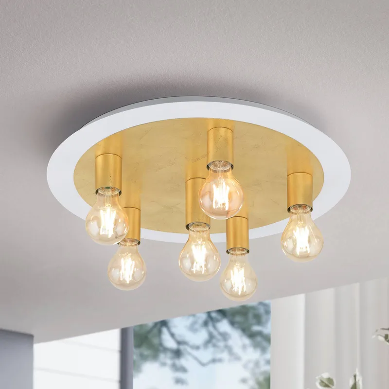 LED plafondlamp Passano 6-lamps goud de EGLO en Or, Blanc – photo produit
