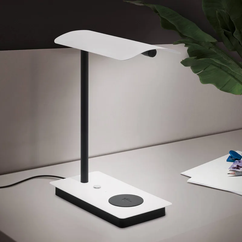 LED tafellamp Arenaza, dimbaar, QI, wit van EGLO in Wit, Zwart – productfoto