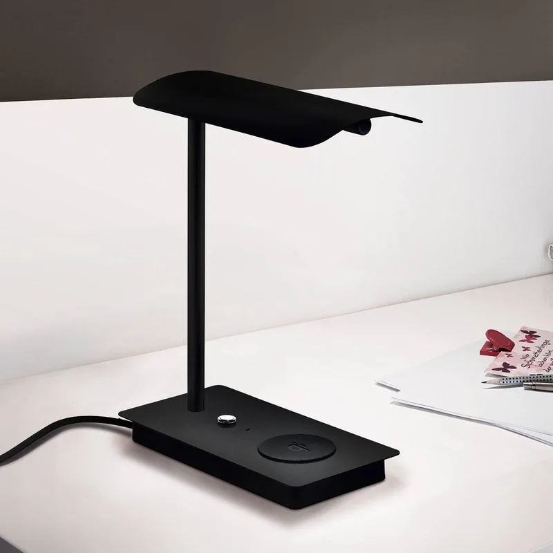 LED tafellamp Arenaza, dimbaar, QI de EGLO en Noir – photo produit