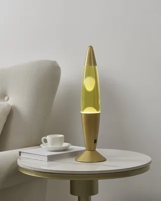 LED Tischleuchte LAVA, LED fest integriert, LED Lavalampe Lava, Deko Lampe Wassersäule, Retro Lavaleuchte fra EGLO i Guld – produktbillede 2 af 5