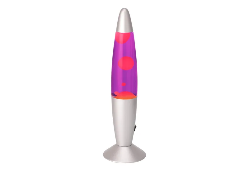 LED Tischleuchte LAVA, LED fest integriert, LED Lavalampe Lava, Deko Lampe Wassersäule, Retro Lavaleuchte de EGLO en Violet, Argent – photo produit
