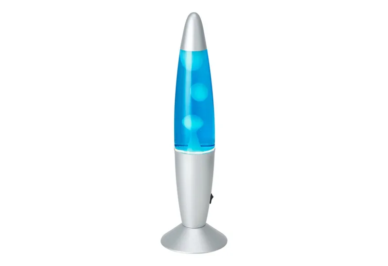 LED Tischleuchte LAVA, LED fest integriert, LED Lavalampe Lava, Deko Lampe Wassersäule, Retro Lavaleuchte de EGLO en Bleu, Argent – photo produit 1 sur 4