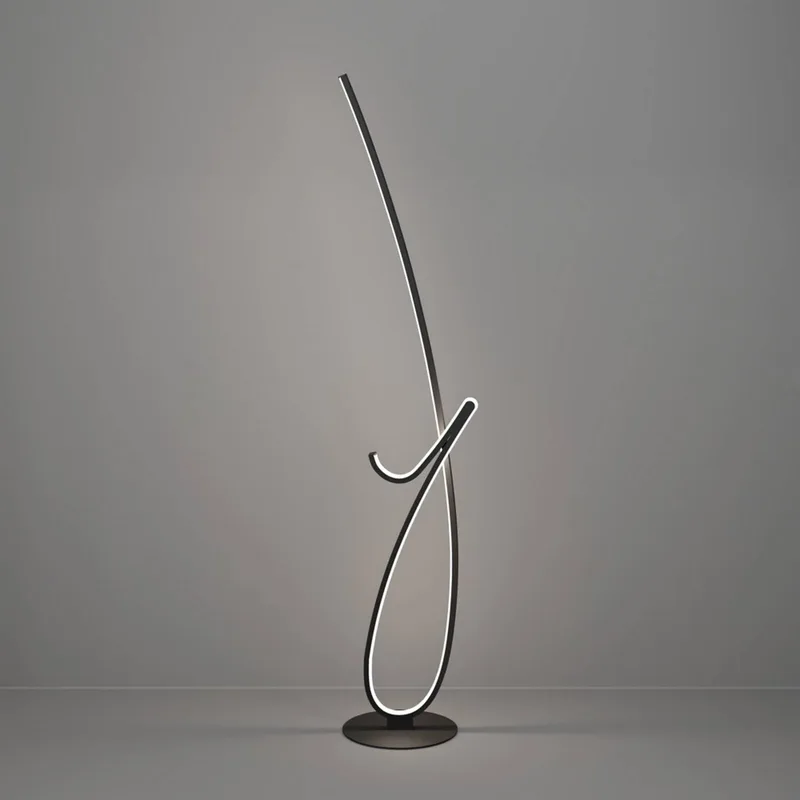 LED vloerlamp CARDONCITO, zwart, hoogte 130 cm, CCT fra EGLO i Sort, Hvid – produktbillede